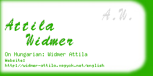 attila widmer business card